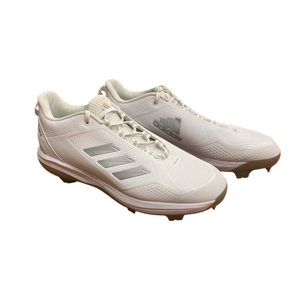 Adidas Men’s‎ Icon7 TPU Baseball Cleats Men’s Size 11.5 White & Silver Metallic